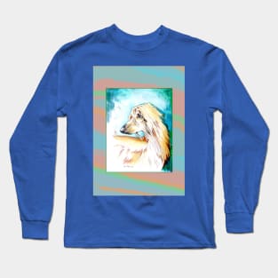 Cream Afghan Hound. Long Sleeve T-Shirt